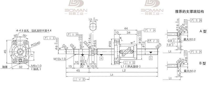 KURODA GP1205DS-BALR-0450B-C3F 黑田丝杆3d下载